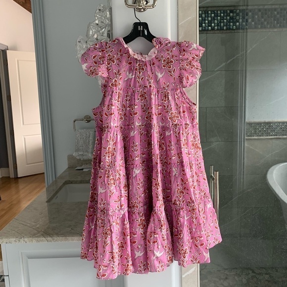 RHODE Tiffany Ruffled Tiered Cotton Mini Babydoll Dress - Picture 4 of 13